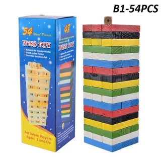 UNO​ Stacko บล็อกไม้ตึกถล่ม เกมส์ตึกถล่ม การพัฒนาความคิด เกมส์สำหรับครอบครัว​
