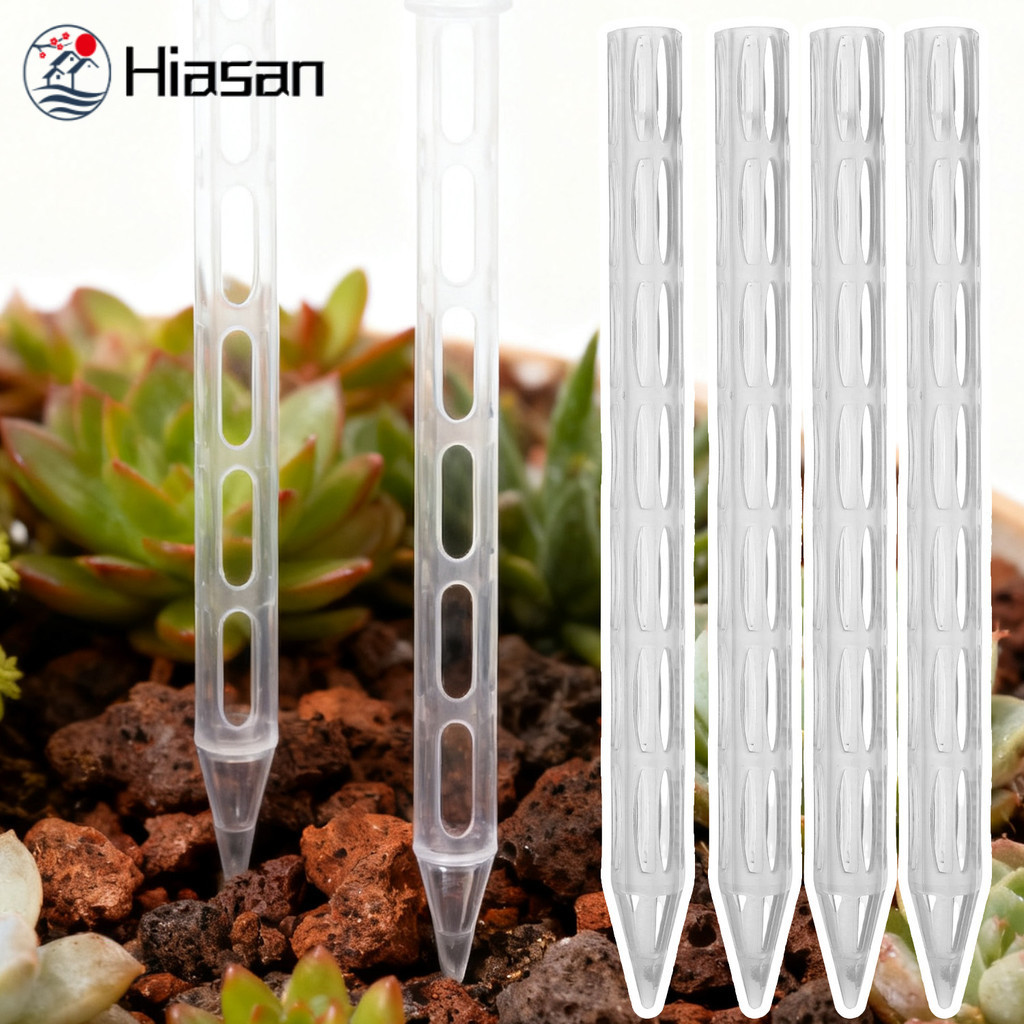 [HGB] 10-30 ชิ้น Anti Rotten Root Plant Aeration Tube พร้อมการออกแบบโปร่งใส เร่งดิน Dry-Wet Cycle 30%, ท่อระบายอากาศแบบใช้ซ้ําได้สําหรับหม้อลึก 6-30 ซม.