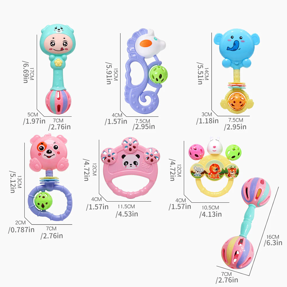 ของเล่นเขย่ามือ 7 ชิ้น เสริมพัฒนาการเด็กเล็ก ชายและหญิง thumbnail 4