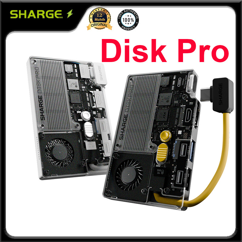 SHARGE Disk Pro NVMe SSD Enclosure พร้อมระบบทําความเย็นแบบแอคทีฟในตัว NVMe PSSD 10Gbps USB C 3.2 Gen