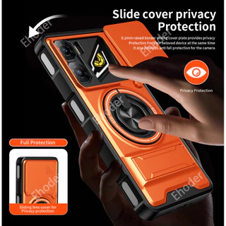ปลอกสําหรับ ZTE nubia Neo 3 2 2025 เคสโทรศัพท์แม่เหล็กสไลด์ป้องกันเลนส์กล้องพร้อมขายึดสําหรับ nubiaNeo3 nubiaNeo2 Neo3 Neo2 เกราะโทรศัพท์แหวนขาตั้ง shell