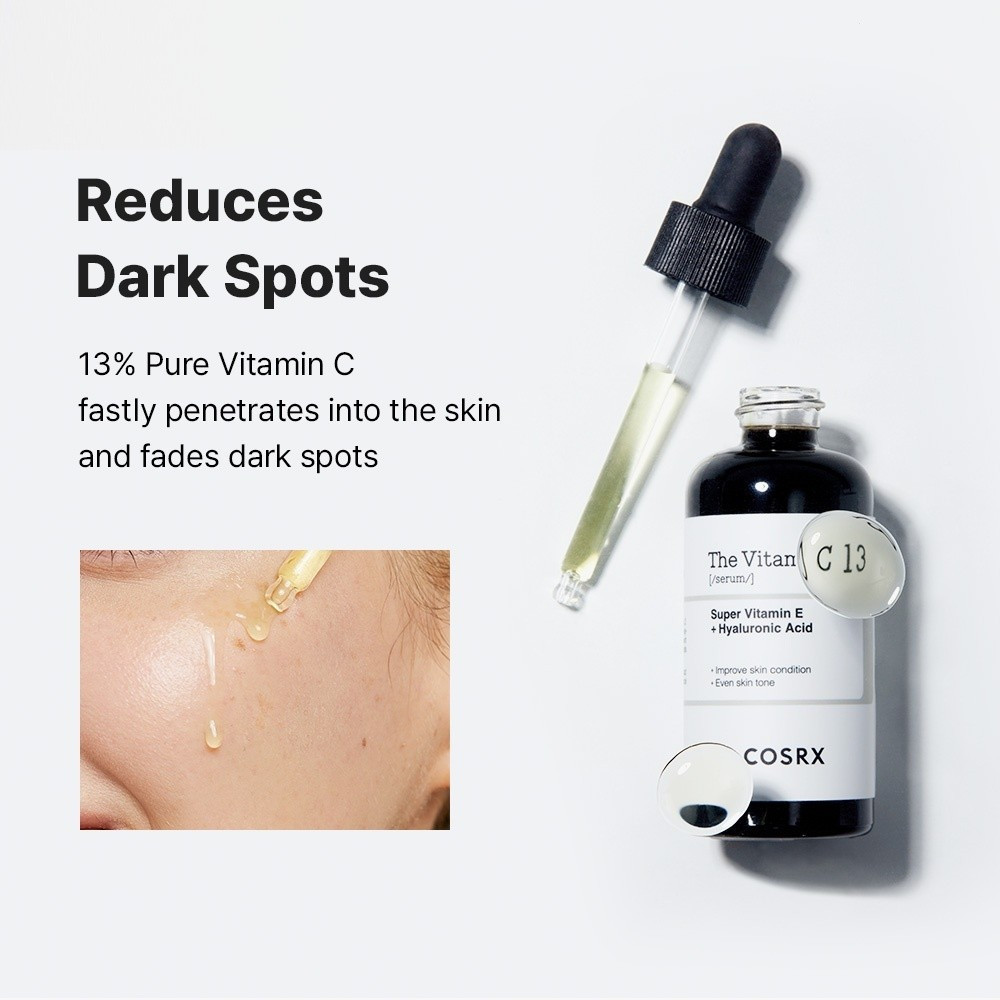 [COSRX] วิตามินซีบริสุทธิ์ 13%, Daily Mild Brightening Serum 20ml, น้ําหนักเบา, ซึมซาบเร็ว, ให้ความชุ่มชื้น, สารต้านอนุมูลอิสระอันทรงพลัง ราคา ถูกที่สุด ดีลบีเคเค แกลเลอรีภาพที่ 4