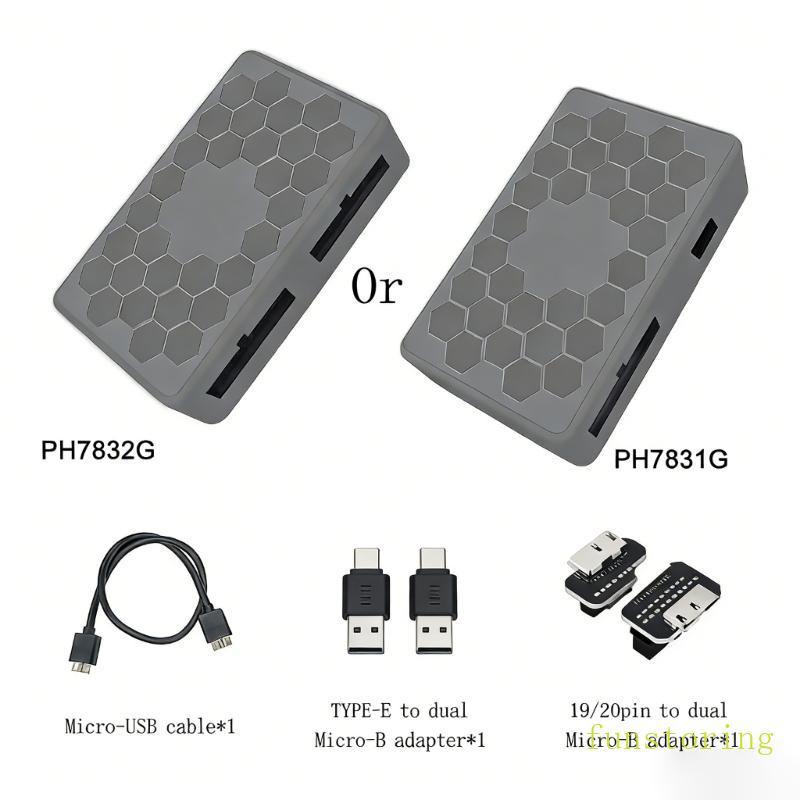 FUN PH7831G PH7832G การ์ดขยายโฮสต์ 19Pin และ Type E 5Gbps USB3 2 GEN1 ติดตั้งแม่เหล็กสําหรับอุปกรณ์ฮ