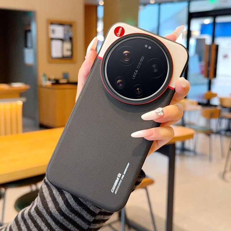 เคสโทรศัพท์หรูผิวแมตต์ PU+PC สําหรับ Xiaomi 17/14/15 Ultra