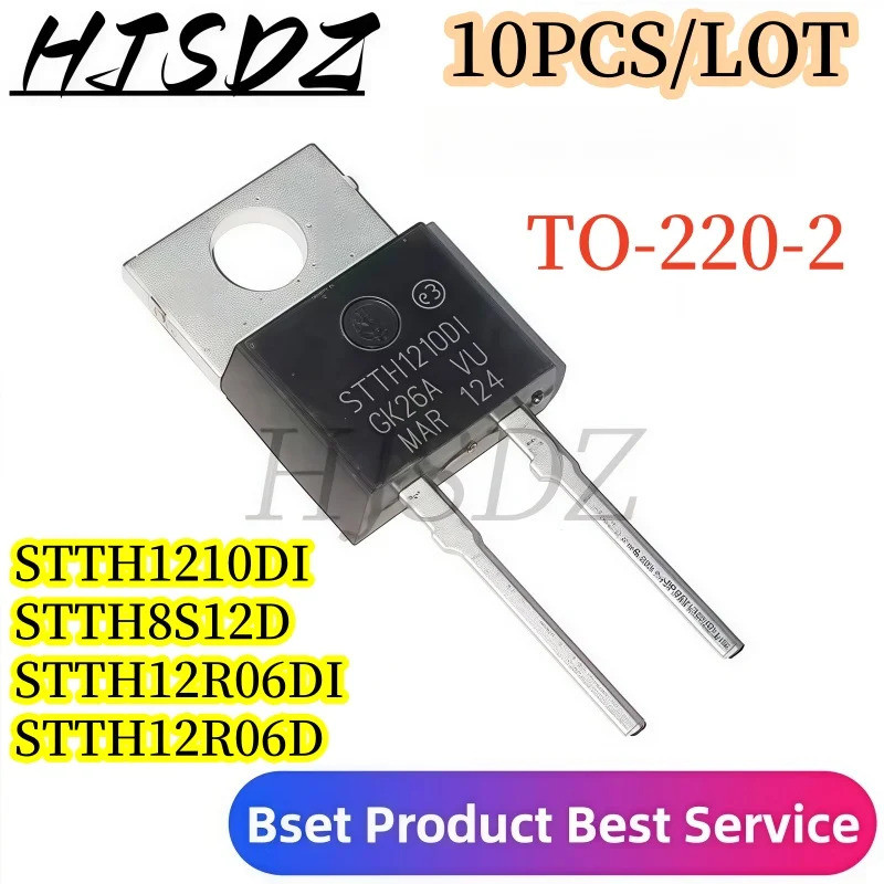 5PCS STTH8S12D STTH1210DI STTH12R06DI STTH12R06D TO220 Field Effect ทรานซิสเตอร์