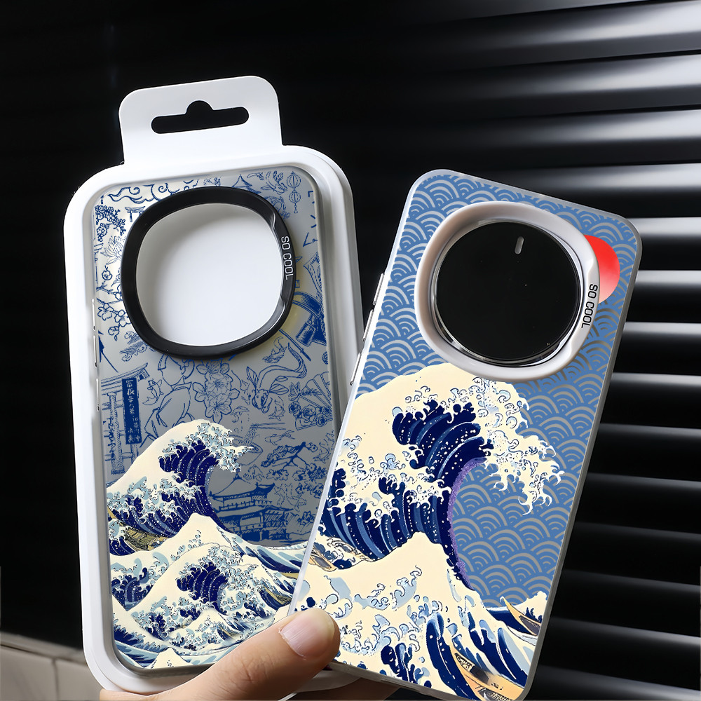 คลื่นที่ยอดเยี่ยมของ Kanagawa Micro Matte Hard เคสโทรศัพท์สําหรับ Honor Win RT Magic 8 Pro /7 Pro /6
