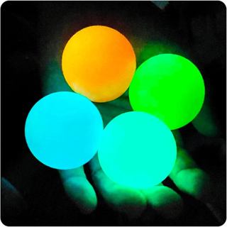 4 ชิ้นเรืองแสงในที่มืดลูกเหนียวติดเพดานลูกความเครียดสําหรับเ…