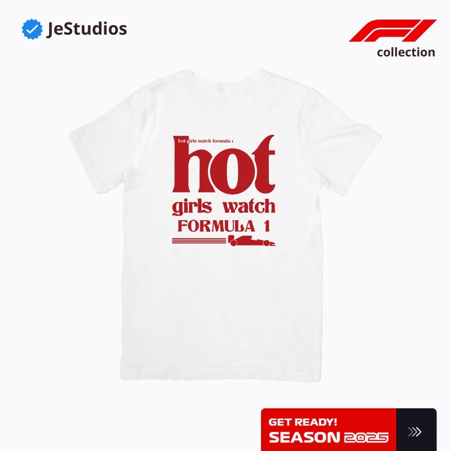 เสื้อยืด Meme F1 Hot Girl Watch สูตร 1