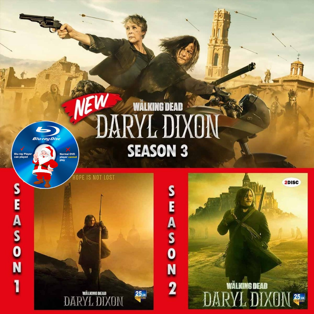 E-BLURAY TV SERIES The Walking Dead: Daryl Dixon Collection Season 1/2/3  Sci-fi Norman Reedus
