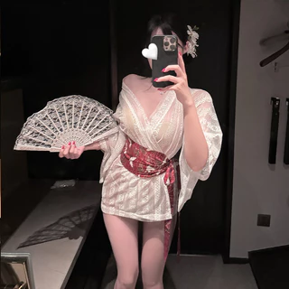 PANDA GIRL ชุดคลุมนอนผู้หญิง ชุดนอนผู้หญิง เซ็กซี่ ชุดผู้หญิงเซ็กซี่ 🐨 M-5XL | 40-100กก. P-1204