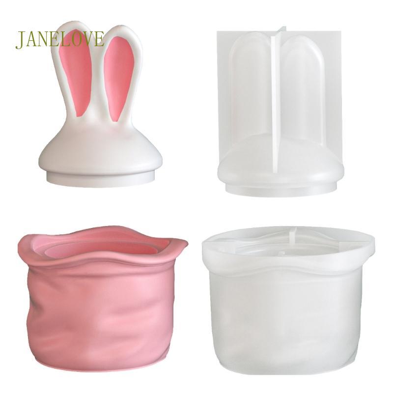 JLOVE ซิลิโคนหัตถกรรม Mould สําหรับกระต่ายรูปกล่องเก็บเรซิ่นทํา