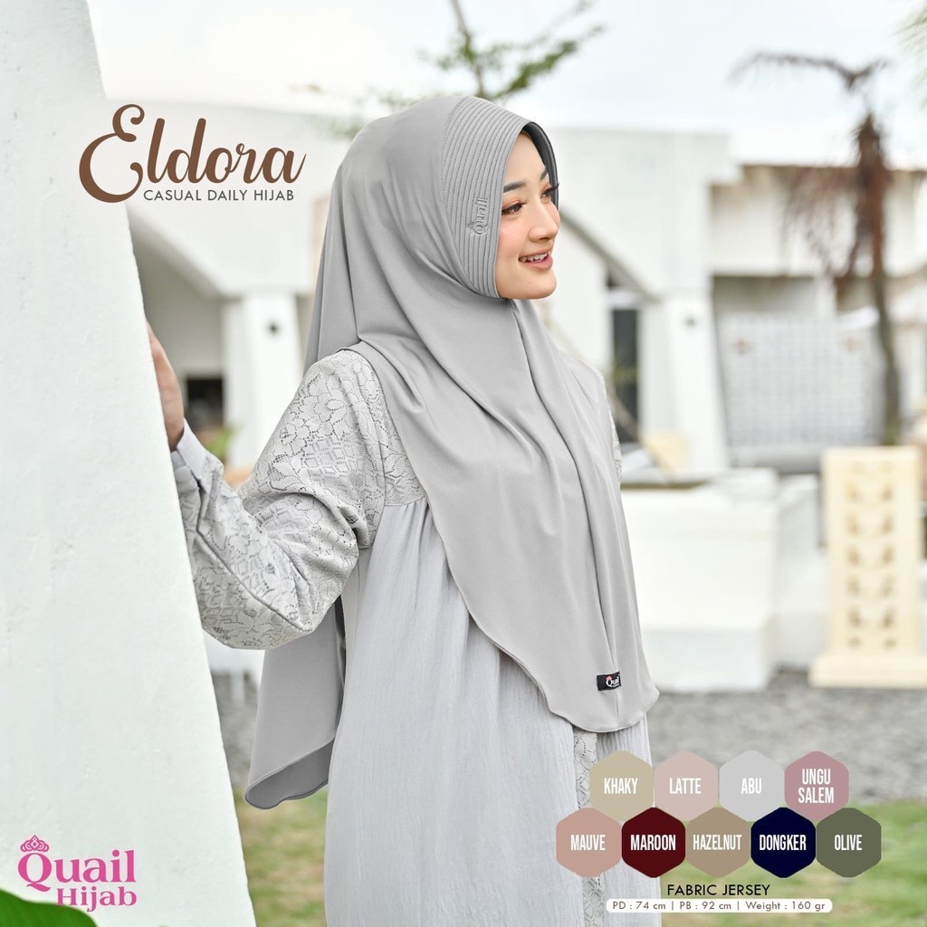 1101 Eldora Hijab ทุกวันต้นฉบับนกกระทาทันที Hijab Jersey ต้นฉบับนกกระทา Eldora นกกระทา Instant Hijab