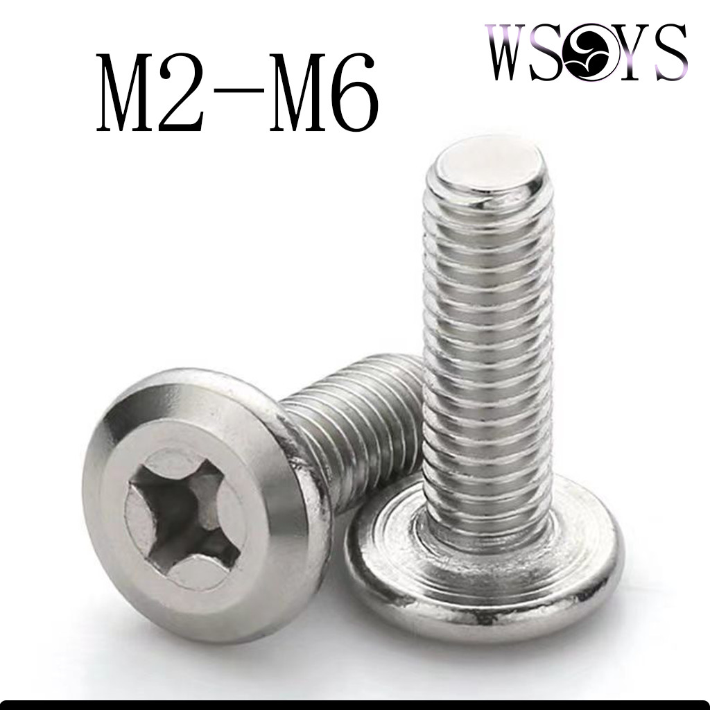 สแตนเลส 304 น็อต สกรู หัวจมแบน หัวกลมแบน งานเฟอร์ฯ/Round Flat  Phillip M2-M6 * L3-120mm [WSYS-MB-DS]