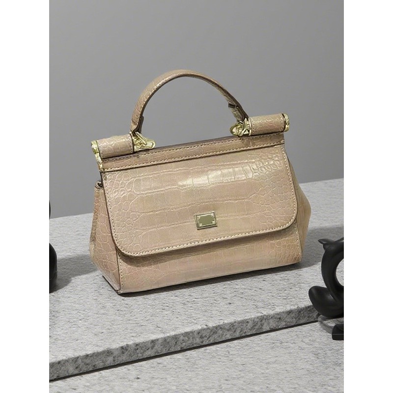 DDhome gg กระเป๋าผู้หญิงหนังแท้ลายจระเข้