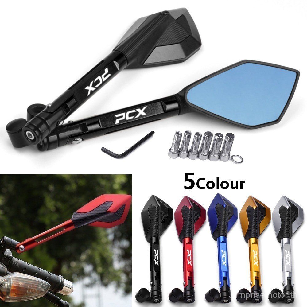 กระจกมองหลังรถจักรยานยนต์ CNC อลูมิเนียมกระจกมองข้างอุปกรณ์เสริมสําหรับ HONDA PCX125 PCX 125 PCX150 