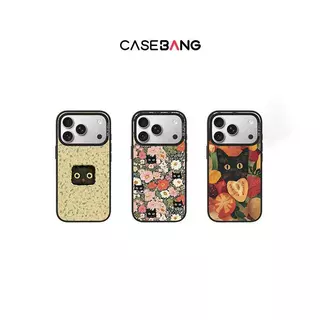 CASEBANG Black Cat Series เคสแม่เหล็ก ImagiSnap, เปลี่ยนกลับ, ป้องกันการตกกระแทกทหาร, เข้ากันได้กับ iPhone 13-17