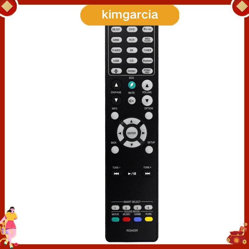 kimgarcia RC042SR รีโมทคอนโทรลสีดํารีโมทคอนโทรลพลาสติกสําหรับ 4K UHD Ultra HD AV Receivers Remote SR