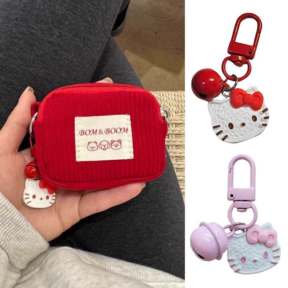 【Fast Delivery】กระเป๋าใส่เหรียญขนาดเล็ก ลายแมวสัตว์น่ารักหวาน สไตล์อินสตาแกรม ใส่หูฟังพกพาได้