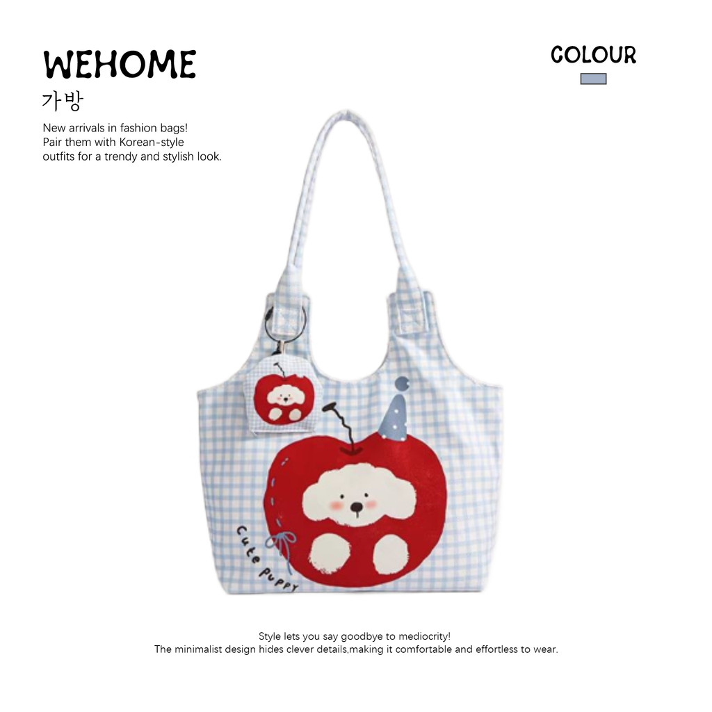 WEHOME Sienna สไตล์เกาหลี สไตล์คาซิวัล เป้เป้สไตล์สาวๆ สีโดปามีน กระเป๋าผู้หญิง