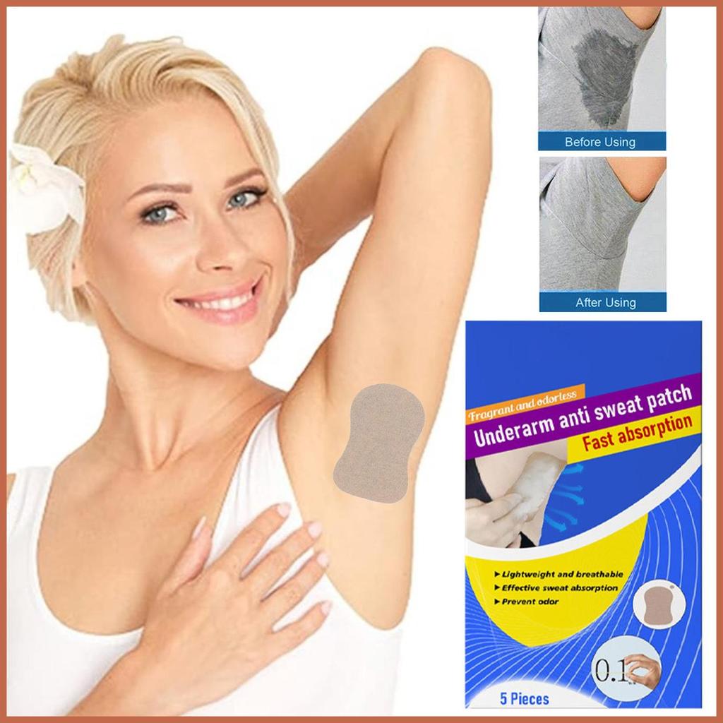 เหงื่อสําหรับ Under Arms 5X Under Arm Pads สําหรับเหงื่อผู้หญิง Breathable Sweating Patch Antiperspi