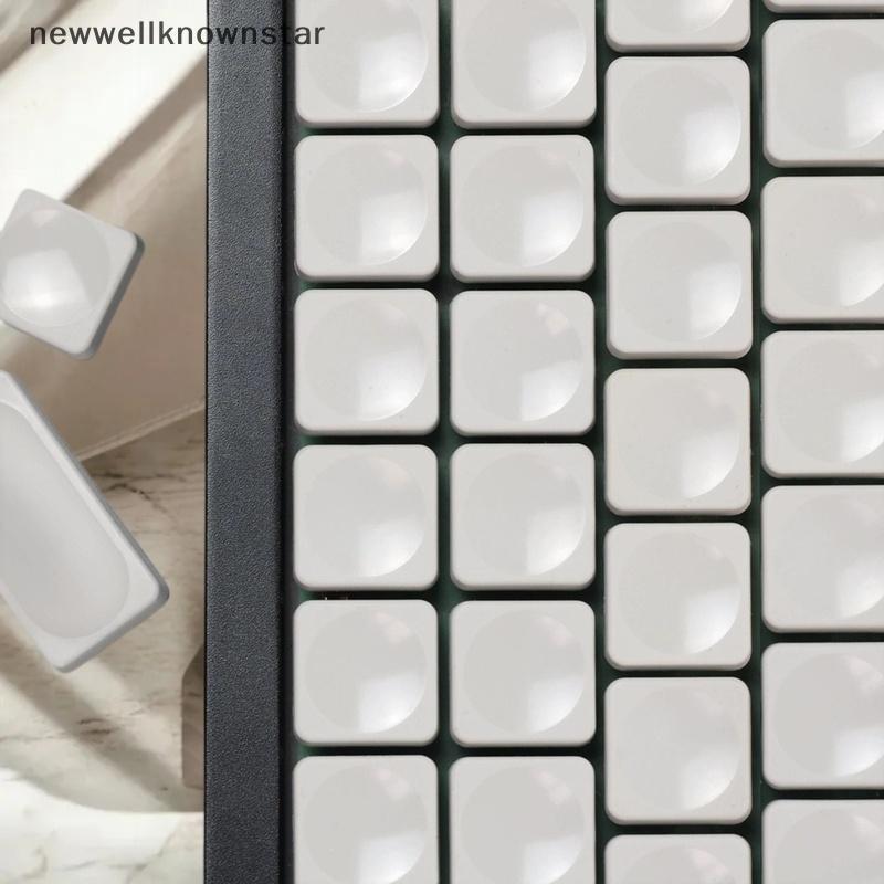 Newwellknownstar 10pcs สีขาว CFX Low Profile PBT Keycaps สําหรับ Chosfox L Low Profile MX Gaming คีย