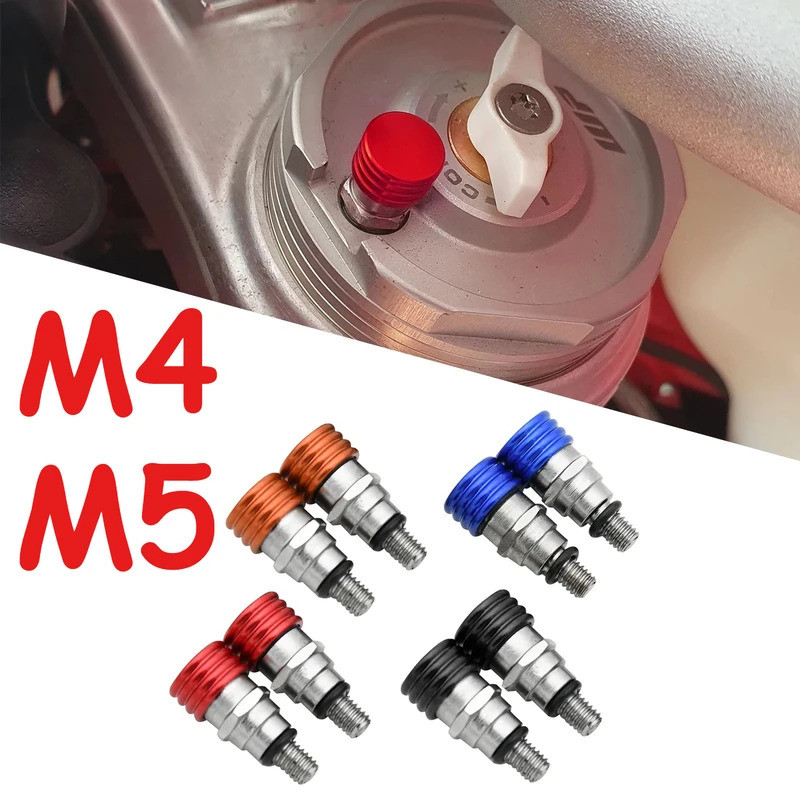 2PC รถจักรยานยนต์ M4x0.7 ส้อม Air Bleeder วาล์วสําหรับ KTM SX SXF EXCF XC XCF XCW XCFW 85-500 2005-2