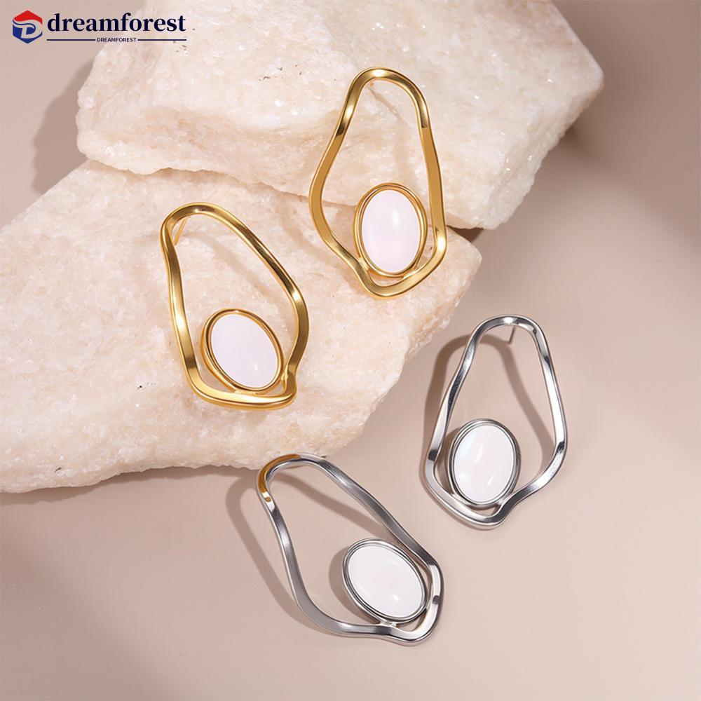 DFS แฟชั่น High-End ต่างหู Hollowed-Out ทรงเรขาคณิต ไม่เสมอกัน สำหรับสร้อยคอหรือของขวัญสำหรับผู้หญิง