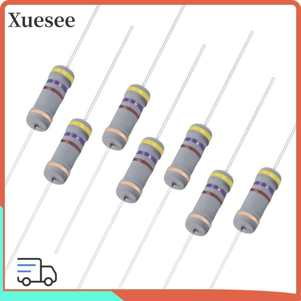 XUESEE 470 Ohm Resistor, 5% Tolerance 4 Bands, Easy to us 2W Carbon Film Resistors สําหรับ DIY โครงก