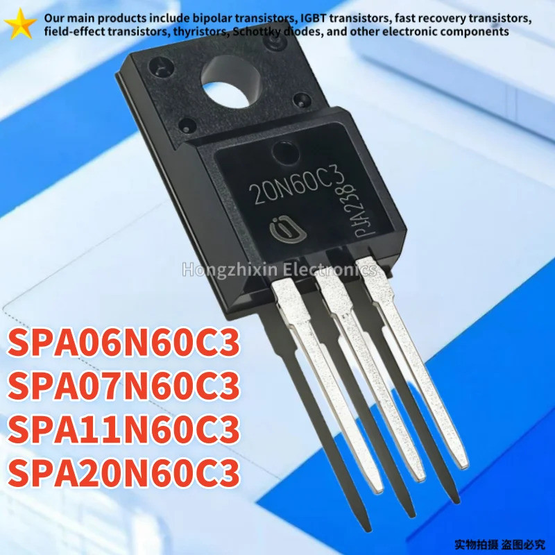 5PCS SPA07N60C3 07N60C3 SPA06N60C3 06N60C3 SPA11N60C3 11N60C3 SPA20N60C3 20N60C3 TO-220F ทรานซิสเตอร