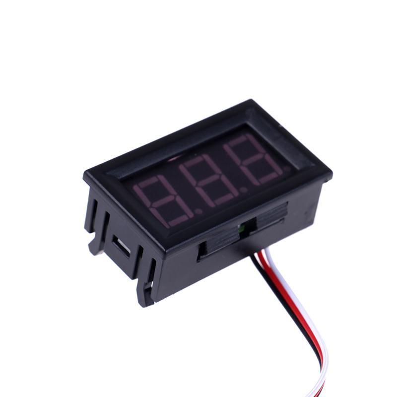 BBTH 0-30V 3 สาย LED แผงจอแสดงผลดิจิตอลโวลต์มิเตอร์แรงดันไฟฟ้าโวลต์มิเตอร์มอเตอร์รถยนต์ Vary