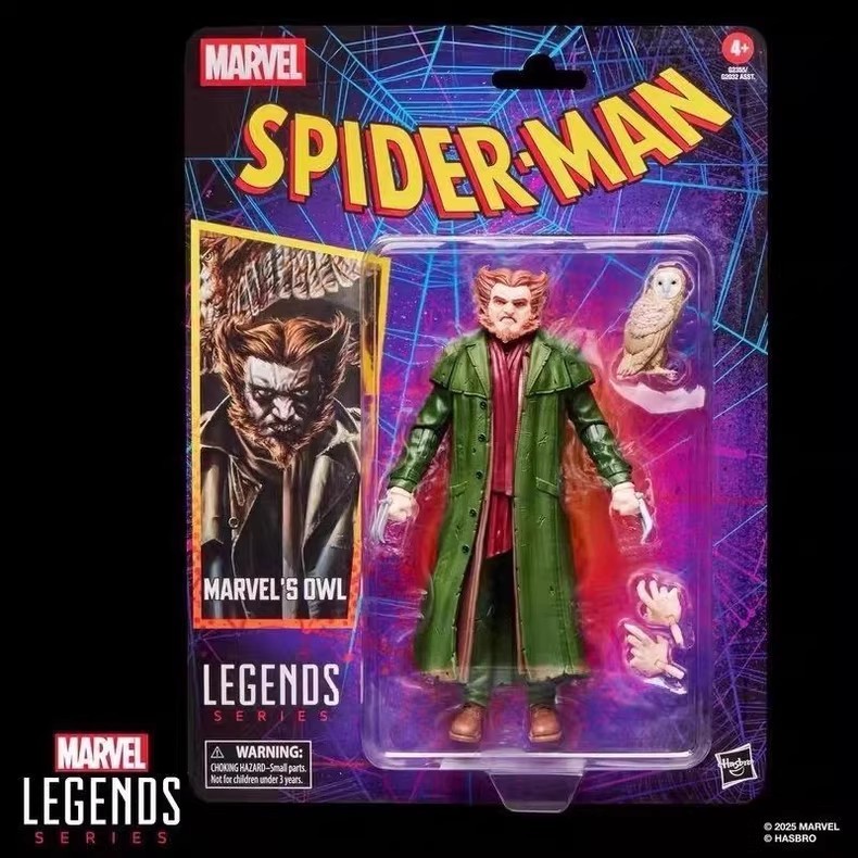 Hasbro Marvel Legends Spider-Man Retro Snap Owl 1/12 Scale Action Figure