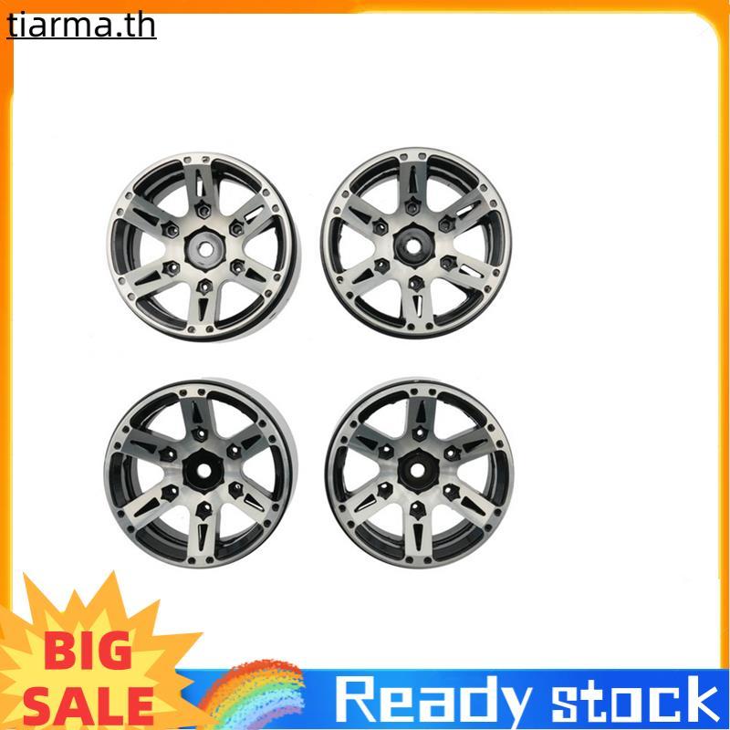 TIARMA RC Rock Crawler โลหะ Beadlock 1.9 Beadlock ล้อสําหรับ SCX10 RC Crawler รถอุปกรณ์เสริมสีดํา