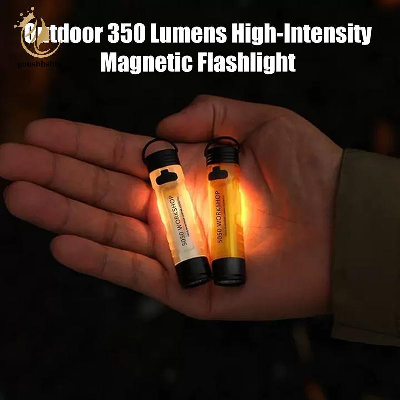 [GOY] Poet ไฟฉายกลางแจ้ง LED คลิปกุญแจ 5050 ไฟฉาย Long Endurance USB ชาร์จฉุกเฉินเดินป่า Camping Trail TH