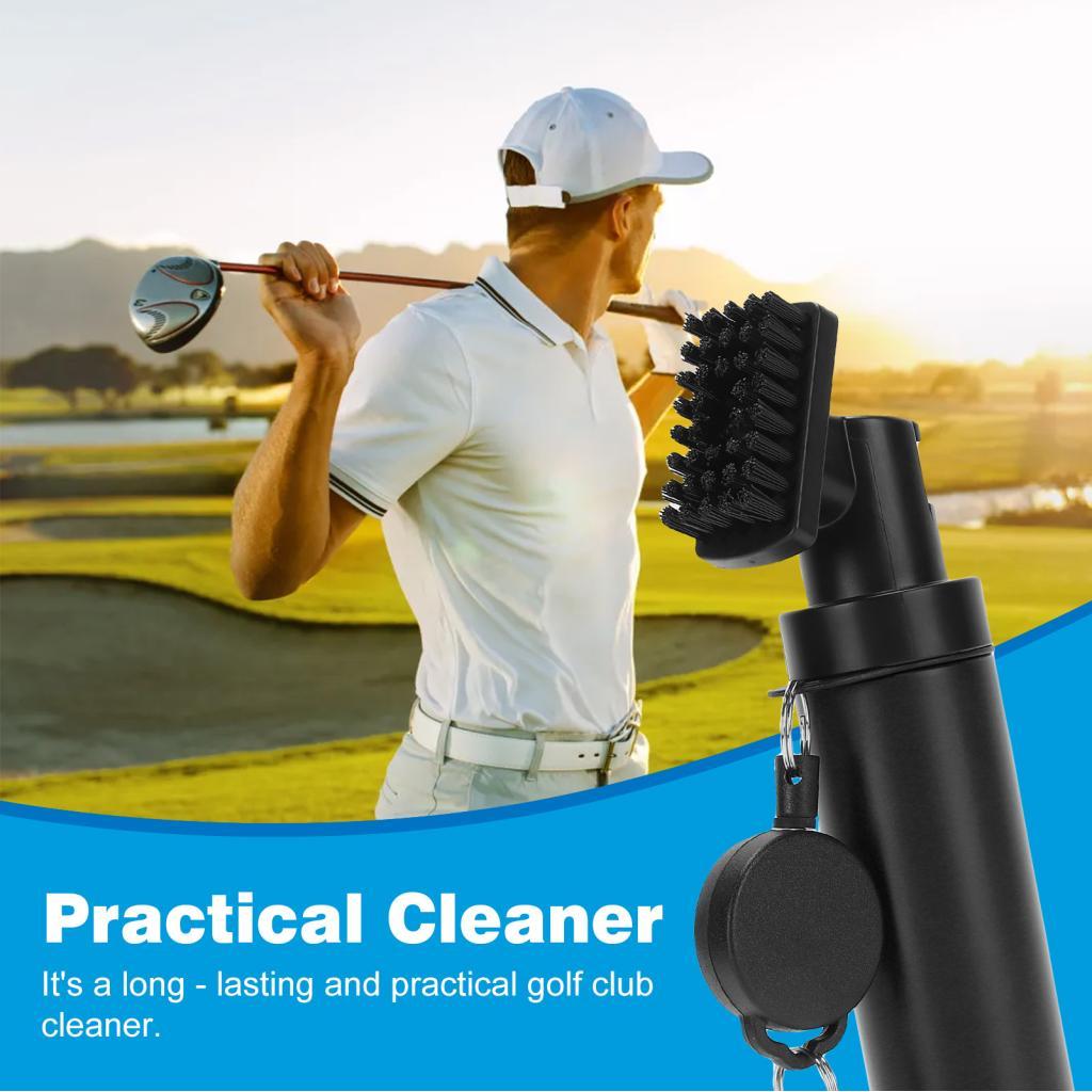 Shopp Shopp Diydeg Golf Club CLEANER แปรงร่องพร้อมขวดน้ำบีบ 7.9 นิ้วถือ 5 ออนซ์ของเชือกพับเก็บได้พกพ