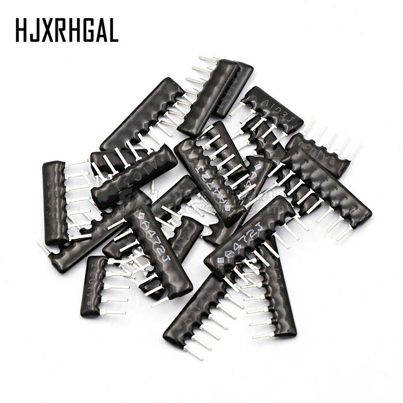 10pcs DIP excusion Network Resistor Arเรย์ 9PIN 100 220 330 470 510 680 1K 1.2K 1.5K 2K 2.2K 3.3K 4.