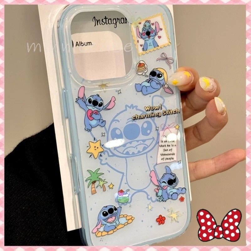 😍😍😍stich น่ารักเคสมือถือสำหรับไอโฟน17air 16Pro Max 15PLUS 14 13 12 Pro case for iPhone 11 pro/XS Max/XR/X|8/7 Plus