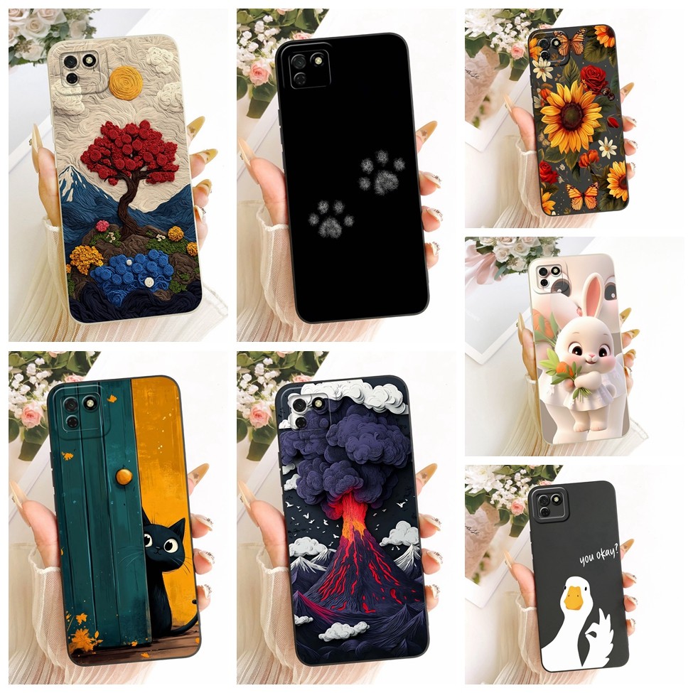 Huawei Y5p เคสซิลิโคนแฟชั่นหรูหรา Cool Kawaii น่ารักทาสีปลอก Huawei Y5p DRA-LX9