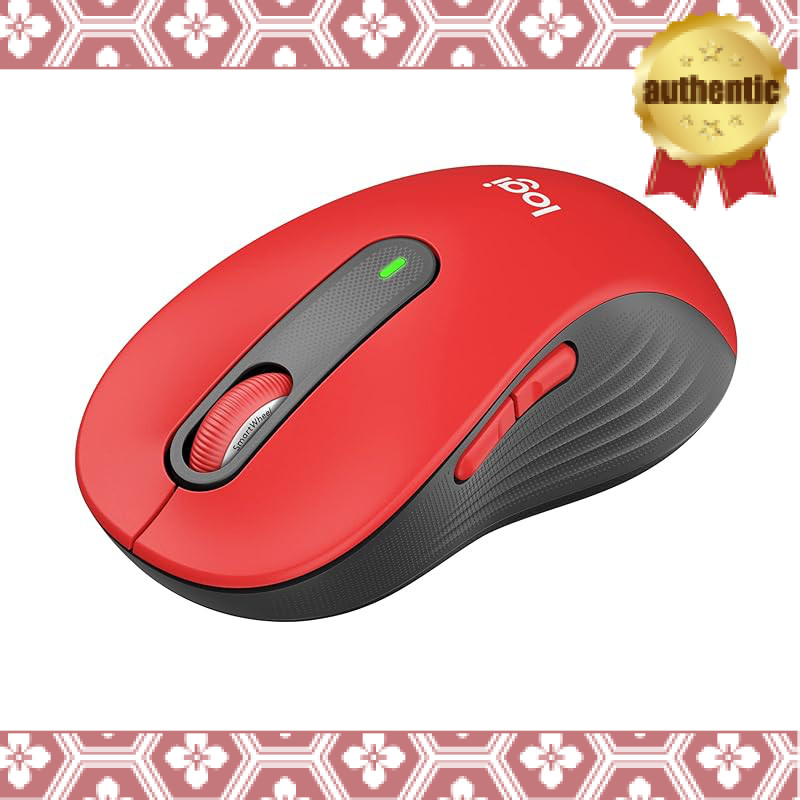 Logitech Signature M650LRD Wireless Mouse Silent Bluetooth Large Red Wireless Mouse Not Compatible w