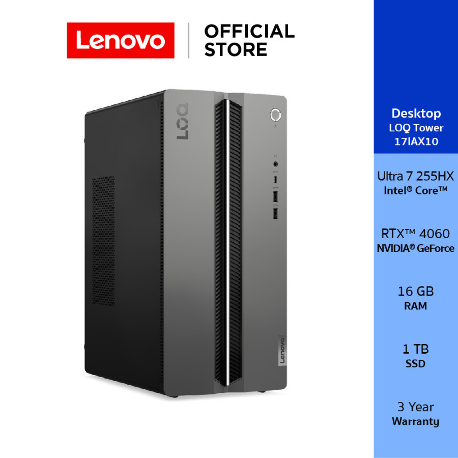 Lenovo LOQ Tower 17IAX10(91AY0003TA)PC Intel Ultra 7 255HX Nvidia Geforce RTX 4060 16GB SSD 1TB