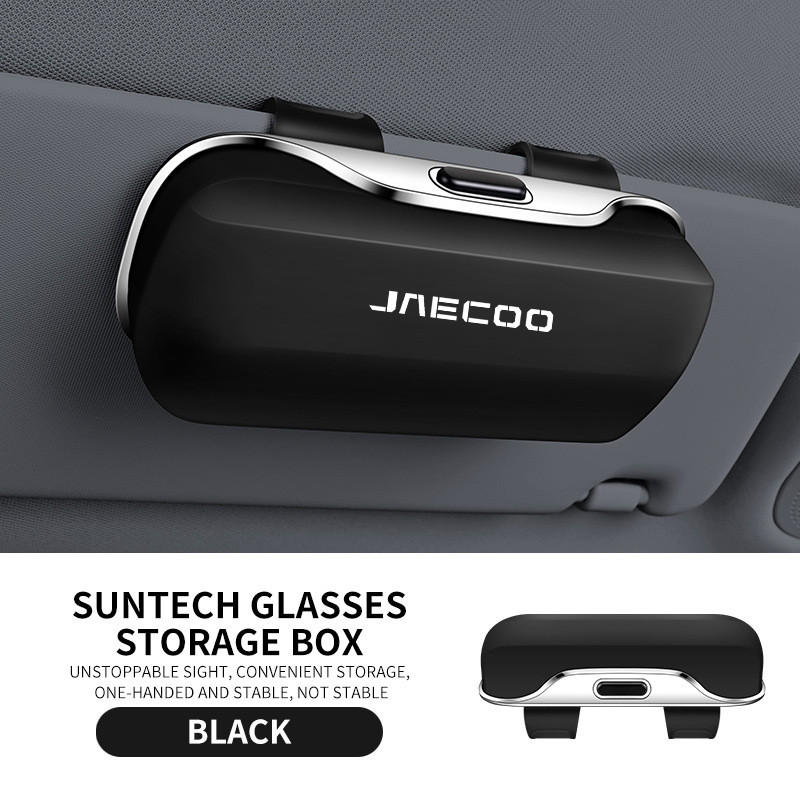 Jaecoo กล่องแว่นตาแบบพกพารถแว่นตากันแดดผู้ถือรถขับรถแว่นตาผู้ถือตา Sun Visor รถเลนส์สําหรับ Chery Jaecoo J5 J6 J7 J8 EV PHEV ภายใน