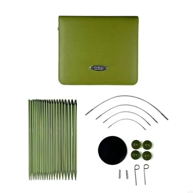 Interchangeable Circular Knitting Needle Set 2.2-5.0mm Round Knitting Needle with Case and Accessori