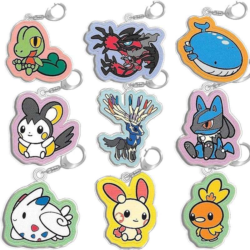 พวงกุญแจสําหรับ Pokemon Treecko Yveltal Waillord Pachirisus Xerneas Lucario Plusle Torchiic Togekiss