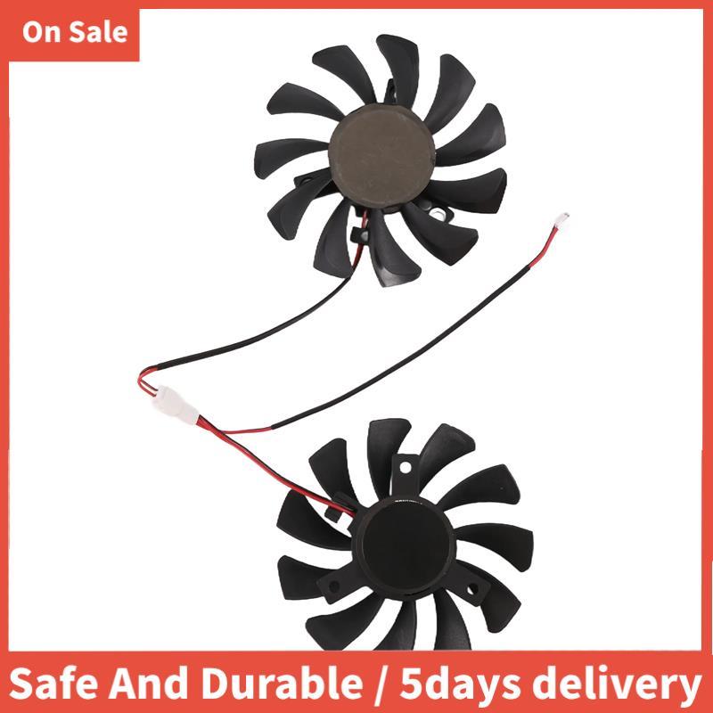 75 มม.2Pin GTX1050Ti GPU Cooler พัดลมคู่สําหรับ GTX 1050Ti GTX-1050-Ti-4GT-OC กราฟิกการ์ด Cooling