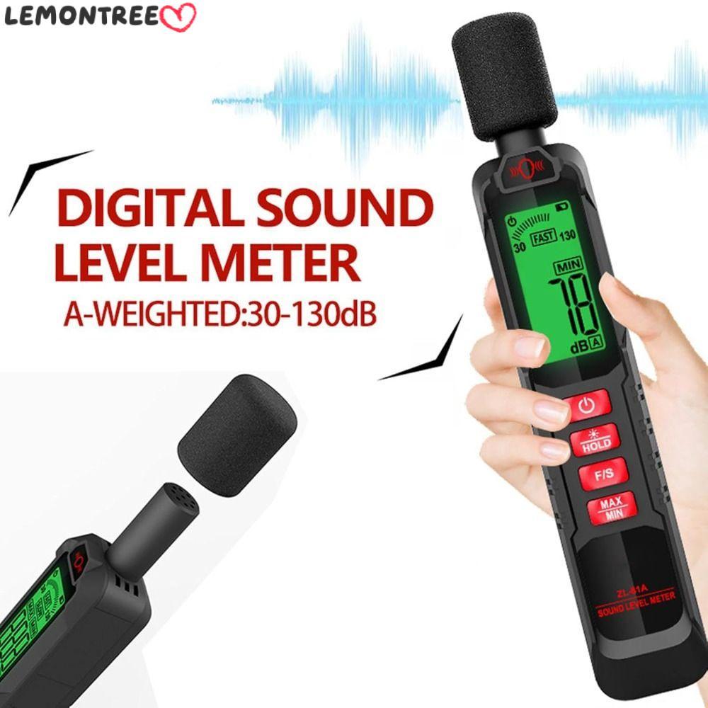 LEMONTREE Noise Meter, 125Hz-8KHz Windproof Sound Level Meter, Professional 30-130dB Digital Display
