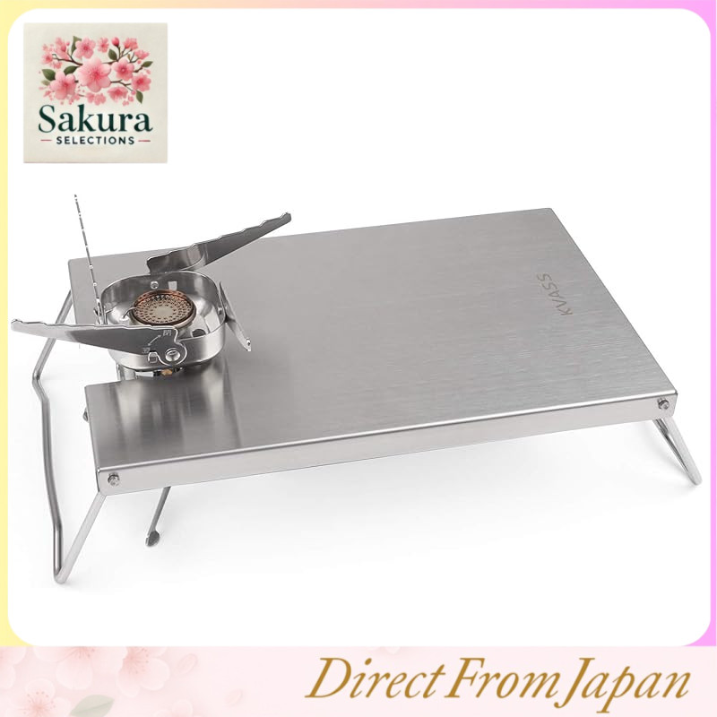 KVASS Heat Shield and Mini Trivet for Iwatani Junior Compact Burner CB-JCB, Stainless Steel, G-Compa