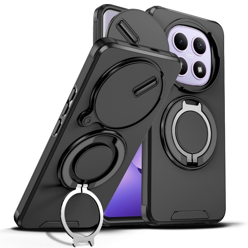สําหรับ Xiaomi Poco M8 M7 M6 X6 X7 F7 F8 Pro F8 Ultra M7Pro M8Pro สไลด์กล้องเลนส์ป้องกันแหวนขาตั้งแม่เหล็กเคสโทรศัพท์เกราะกันกระแทกซิลิโคนแข็งฝาครอบ ราคา ถูกที่สุด ดีลบีเคเค