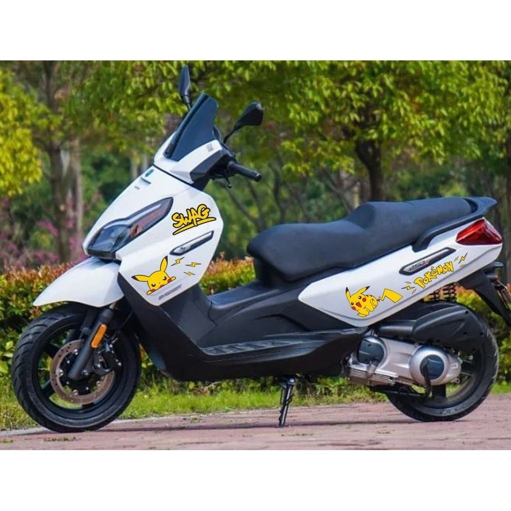 เหมาะสําหรับ Zongshenbia Qiao X7 สติกเกอร์รถ Pikachu อะนิเมะรถสติกเกอร์ที่ไม่ซ้ํากันสติกเกอร์ตกแต่งส