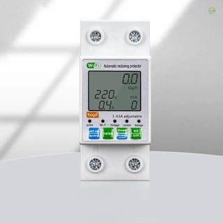 Tuya WiFi อัจฉริยะอัตโนมัติ จอแสดงผล LCD สวิทช ์ Power Meter Protections Values Settable รองรับ COD