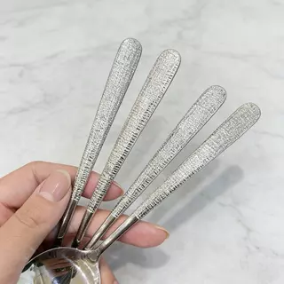 Papa ช้อนซุปสเตนเลส สไตล์เกาหลี ด้ามจับยาว สำหรับโรงแรม ห้องครัว(20cm) ช้อน ด้าม