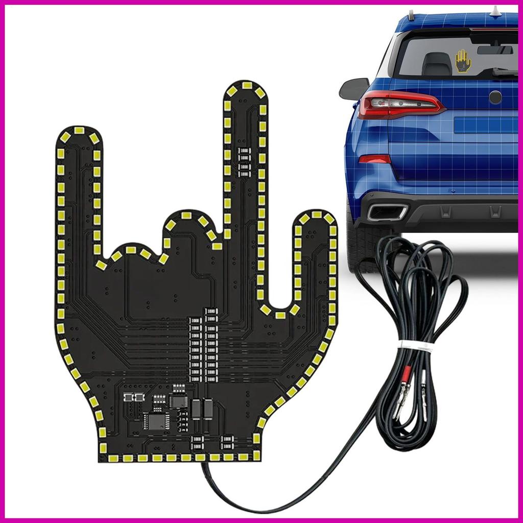 มือ Gesture Light สําหรับรถยนต์นิ้วกลางรถ LED Gesture LED รถป้ายรถ Finger Light Up มือ humidiasph